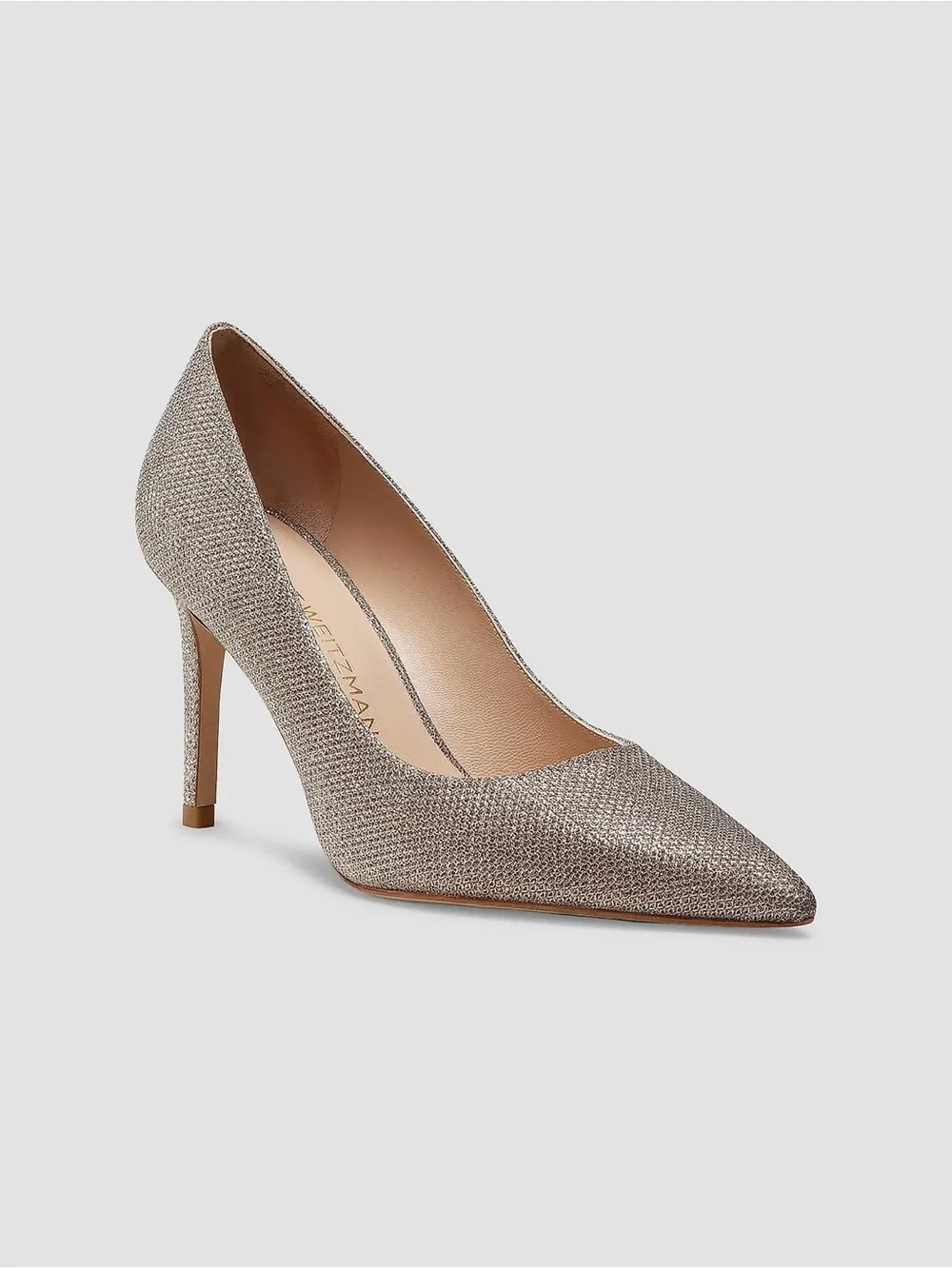 Stuart Weitzman Silver Stuart Power 85MM Point-Toe Pumps Size 9.5 US $525